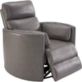 thumbnail image 5 of Home Square Leather Cordless Swivel Glider Recliner in Gray - Set of 2, 5 of 8