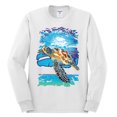 thumbnail image 2 of Swimming Sea Turtle Animal Lover Mens Long Sleeve Shirt, White, 3XL, 2 of 3