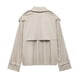 thumbnail image 4 of TRAFZA Otoño Moda Mujer Chaqueta Casual Abrigo Mujer Chaqueta Corta Vintage Solapa Bolsillo Doble Botonadura Decorar Abrigo de Manga Larga, 4 of 5