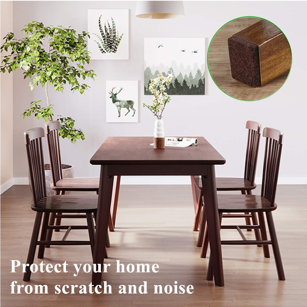 Large Felt Furniture Pads Set of 4 Cut Furniture Felt Pads Sheets Brown Self Adhesive Anti Scratch 5mm Thick Floor Protector for Hardwood Floorfor Hardwood Floor,114.3mm*152.4mm