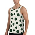 Fotbe Abstract Green Polka Dot Pattern Men's Quick Dry Workout Tank Top