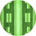 thumbnail image 1 of Ahgly Company Indoor Round Abstract Green Modern Area Rugs, 6' Round, 1 of 4