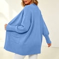 thumbnail image 5 of BRELIL Women's Fall Winter Long Sleeve Open Front Cardigan Ribbed Knit Casual Basic Coat for Women Sweater Outfit, Light Blue 2XL, 5 of 9