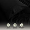 thumbnail image 6 of Lux Decor Twin XL Rayon from Bamboo Blend Sheets Set- 3 Piece Luxury Deep Pocket Bed Sheets Set, Black, 6 of 8