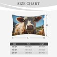 thumbnail image 4 of Honeii Prairie Flower Cow Decorative Throw Pillow Case - Elevate Your Couch, Sofa, or Bed with Stylish Home Decor, Perfect Gift Idea-16"x24", 4 of 6