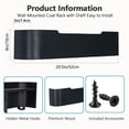 thumbnail image 2 of Coat Rack Wall Mount with Shelf 4 Hidden Hooks Modern Wooden Key Holder Entryway Organizer for Hallway Bedroom Bathroom Home Decor Storage for Hanging Coats Hats Bags Towels, 2 of 7