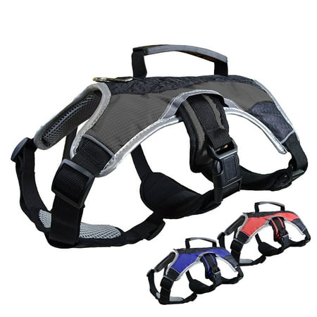 Denim Dog Harness Vest - Dog Walking Lifting Carry Harness, Support Mesh Padded Vest, Accessory, Collar, Lightweight, No More Pulling, Tugging or Choking, for Puppies, Small Dogs