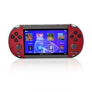 KLZO X7,8GB PSP Handheld Game Machine,4.3 inch Screen, Over 3000 Different Free Games, Dual Joysticks,Red