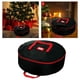 thumbnail image 4 of Bolsa de almacenamiento para coronas navideñas, adorno de tela Oxford, protector para coronas navideñas Negro B, 4 of 7