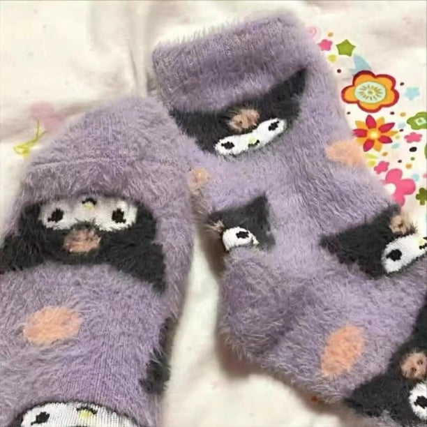 Calcetines Y2K Hello Kitty para niñas, calcetines medianos, accesorios Kawaii Sanrio Hello Kitty, calcetines, calcetines rosas, negros y blancos, calcetines para mujer