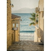 500 Pieces Wooden Jigsaw Puzzle For Adults Tavern Matala Crete Every Piece Is Unique, Pieces Fit Together Perfectly