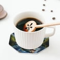 thumbnail image 5 of Lsque Largemouth Bass Jumping Out of The Water Pattern 4" Drink Coasters Set of 4, PVC Leather Absorbent Coasters, Table Coaster Set Decorative Coffee Cup Coasters Housewarming Gift-Octagon, 5 of 6