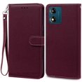 thumbnail image 1 of E13 Case For Motorola Moto E13 Case Leather Wallet Flip Cover For Moto E13 Phone Case For Motorola Moto E13 Capa Case Fundas Wine Red-Strap for Moto E13, 1 of 6