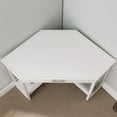 thumbnail image 6 of Corner Computer Writing Desk in White, 6 of 15