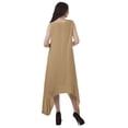 thumbnail image 4 of Moomaya Robe de Plage pour Femmes Sans Manches en Rayonne Unie à Ourlet Asymétrique pour Fête, 4 of 5