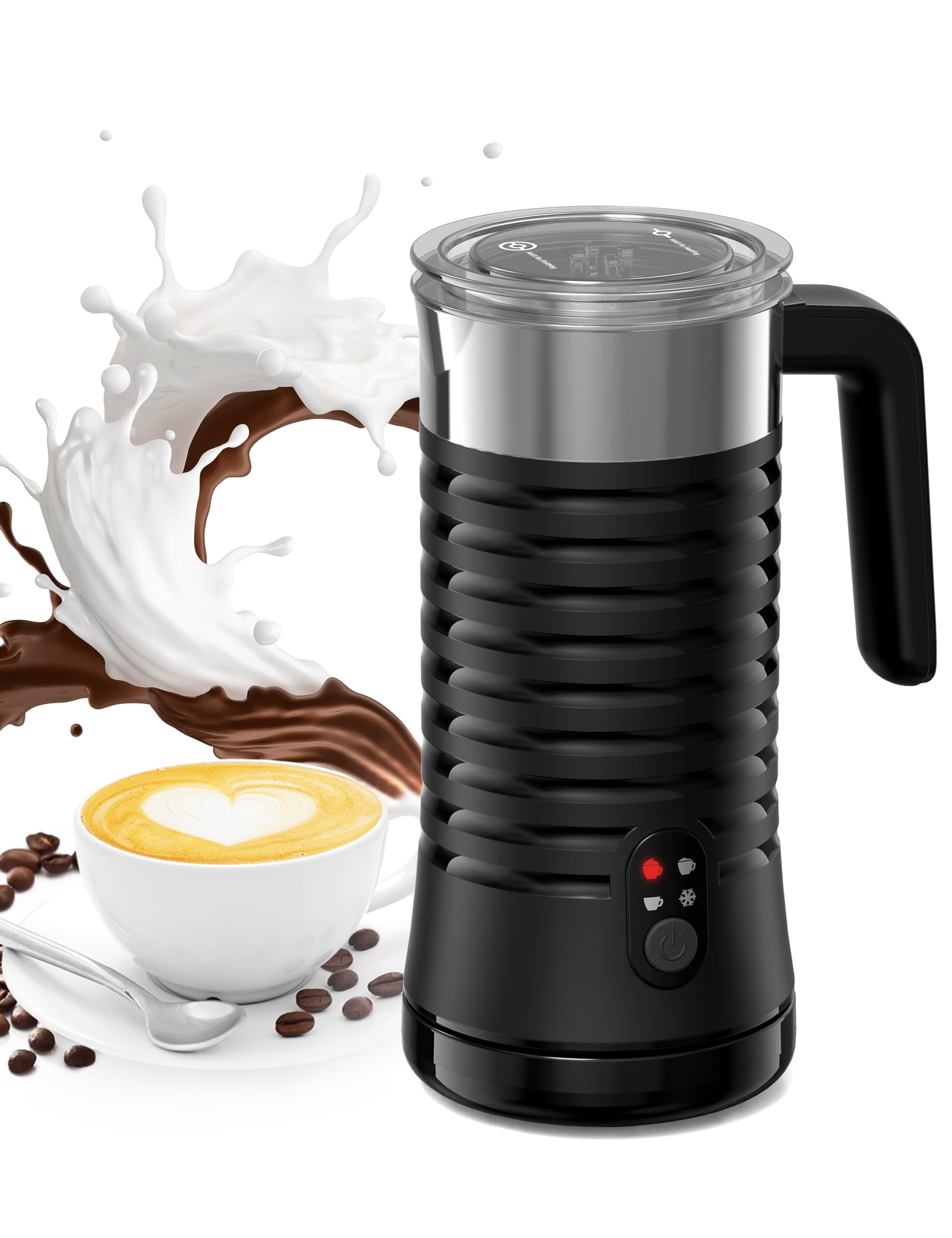 Nespresso Aeroccino 3 Milk Frother, One-Touch Operation, Black