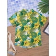 thumbnail image 3 of Sinleey Boys Hawaiian Shirts Kids Casual Vacation Aloha Print Button Down Short Sleeve Shirts Tops Type F 140, 3 of 7