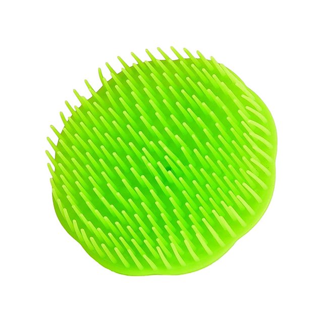Cepillo para champú - Cepillo anticaspa exfoliante para cuero cabelludo flexible y mango de hierba - Cepillo para baby shower para mujeres, hombres y mascotas | Paquete 0f 4 Zhivalor CZMR-ST231