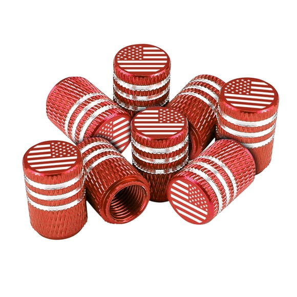 Tapones antirrobo para válvulas de neumáticos YALOK con bandera estadounidense, 8 unidades
