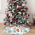 thumbnail image 5 of Yiaed Cute Tableware Print Christmas Tree Skirt , Tree SkirtsTree Mat for Christmas Winter Holiday Indoor Decorations-48", 5 of 7