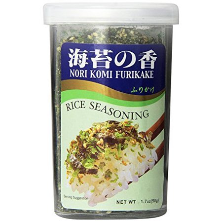 NineChef Bundle - JFC - Nori Komi Furikake (Rice Seasoning) 1.7 Ounce Jar (pack of 3) + 1 NineChef Brand Long Handle Spoon