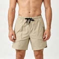thumbnail image 4 of Rvwovn Men's Quick Dry Athletic Shorts with Zipper Pockets - Lightweight Running & Breathable Workout Shorts, 4 of 5