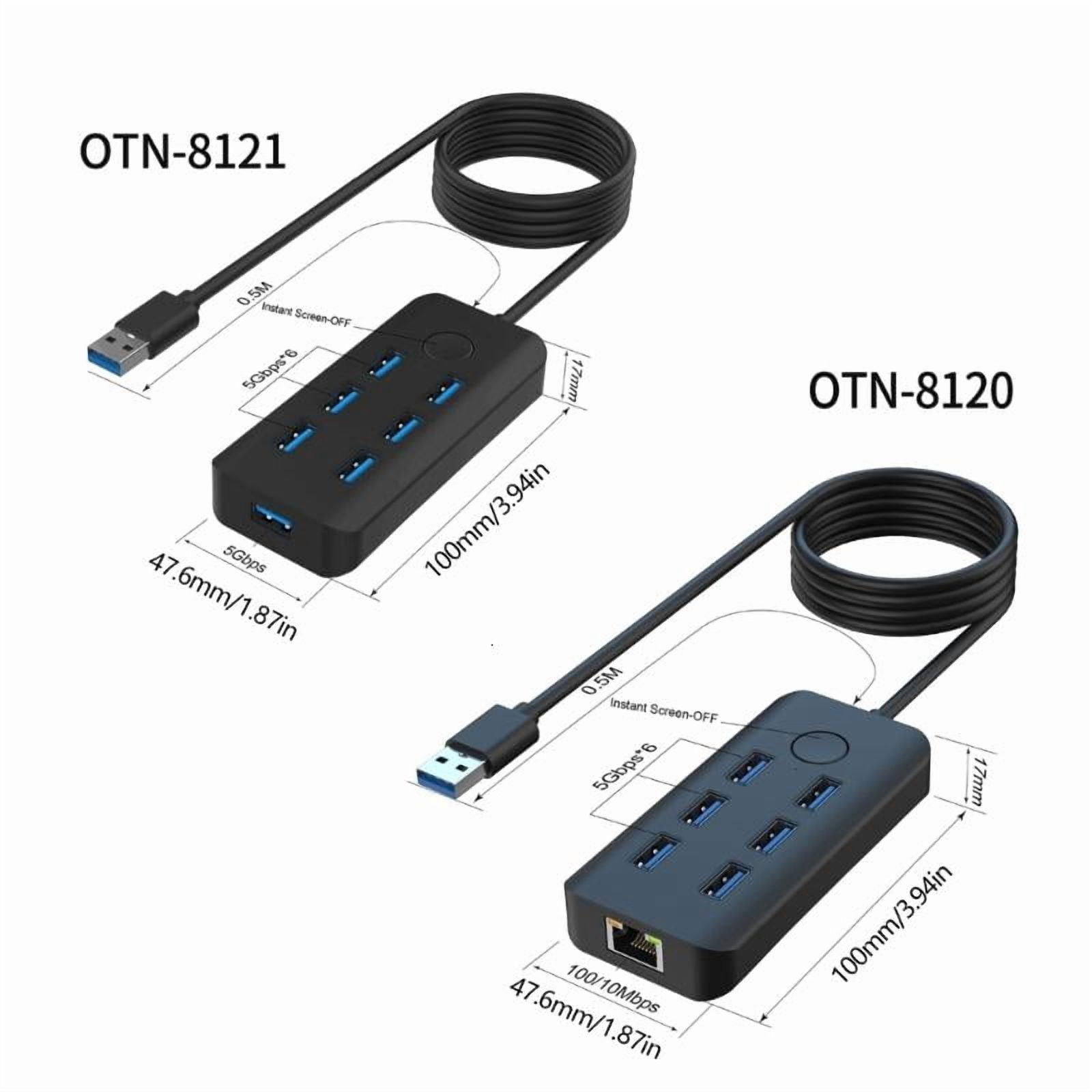 CEORPER Efficient USB3.0 Splitter USB Docking Station With Single Button Lock Screen