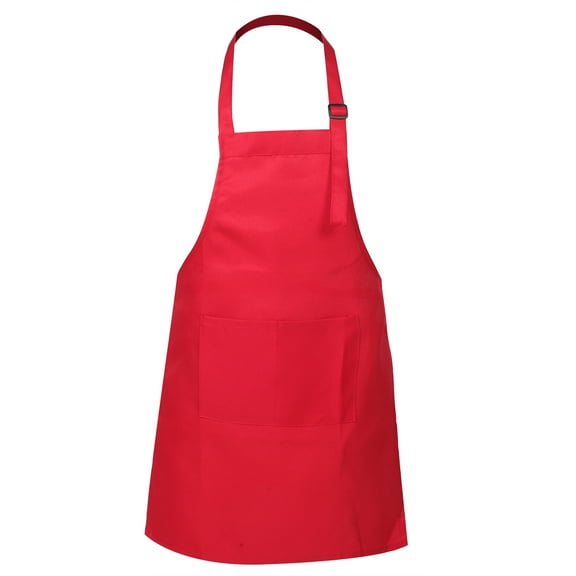 WEUVEB 4Pcs Toddler Apron for Girls with Adjustable Straps Red Cloth for Painting Activities