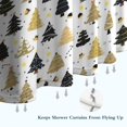 thumbnail image 6 of Gold Christmas Tree Pattern Shower Curtain 84"x72" ,Bathroom Decorative Shower Curtains Set with 12 Hooks,Modern Waterproof Washable Shower Curtain, 6 of 6