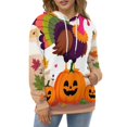 thumbnail image 4 of Happy Thanksgiving Pumpkin Turkey 3d Sweatshirts Hoodie Fashion Casual Personality Men's Women Street Hoodie Pullovers Long Sleeve Comfortable Top, 4 of 6