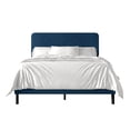thumbnail image 4 of Castle Place Velvet Upholstered Curved Twin Bed, Navy Blue, 4 of 11