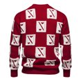 thumbnail image 4 of Men's Long Sleeve Sweaters Mock Neck Color Block Sweater Casual Pullover Tops Trendy Jacquard Sweatshirt Red L, 4 of 4