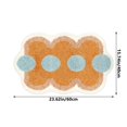 thumbnail image 3 of Btomtd 15.74' x 23.62' Thickened Bath Rug Floor Mat Small Space Cover for Bedroom Bathroom Non Slide Bathroom Household Carpet, Orange, 3 of 7