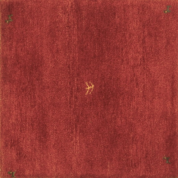 Ahgly Company Indoor Square Abstract Brown Contemporary Area Rugs, 6' Square