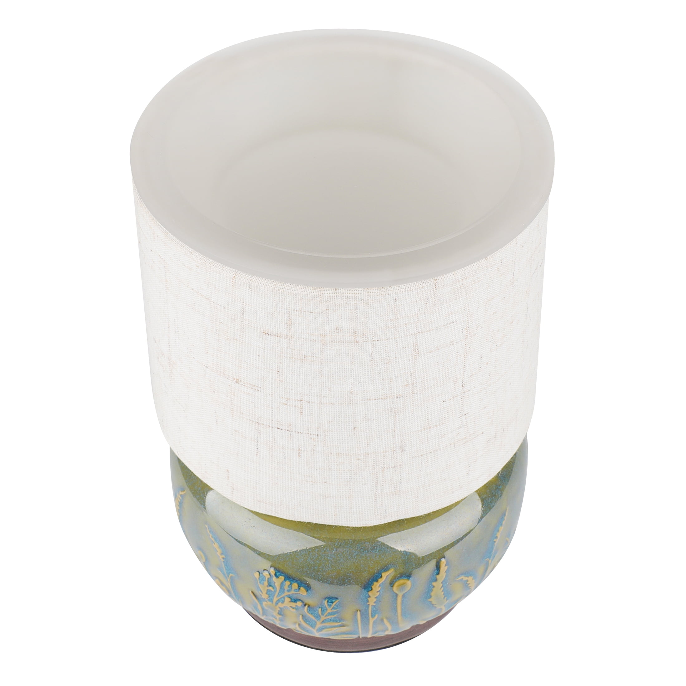 Better Homes & Gardens Full Size Green Lamp Ceramic Fragrance Wax Melt Warmer