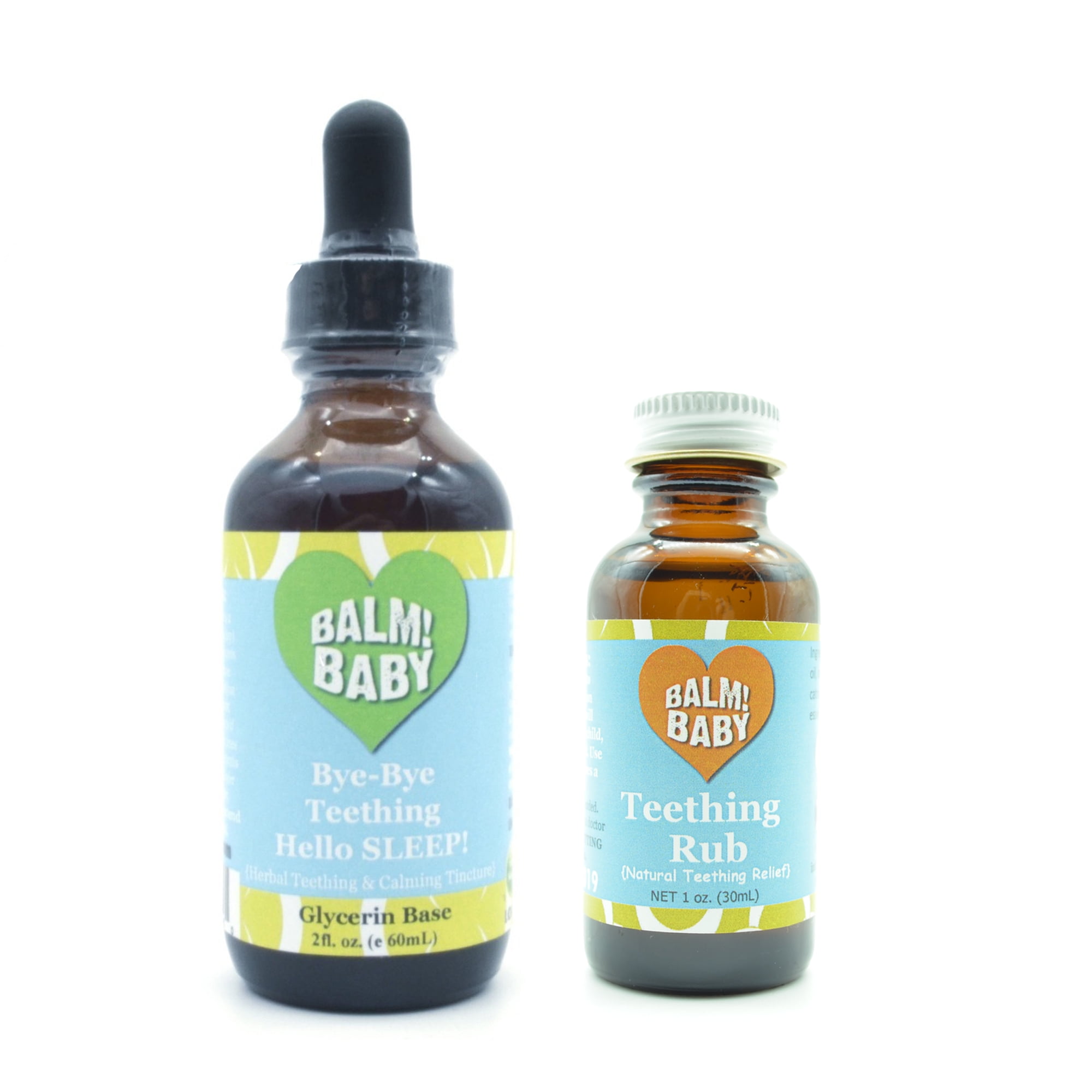 BALM! Baby *Teething Rescue Kit* All Natural Teething Tincture & Rub (Sweet Glycerin) | Made in USA!