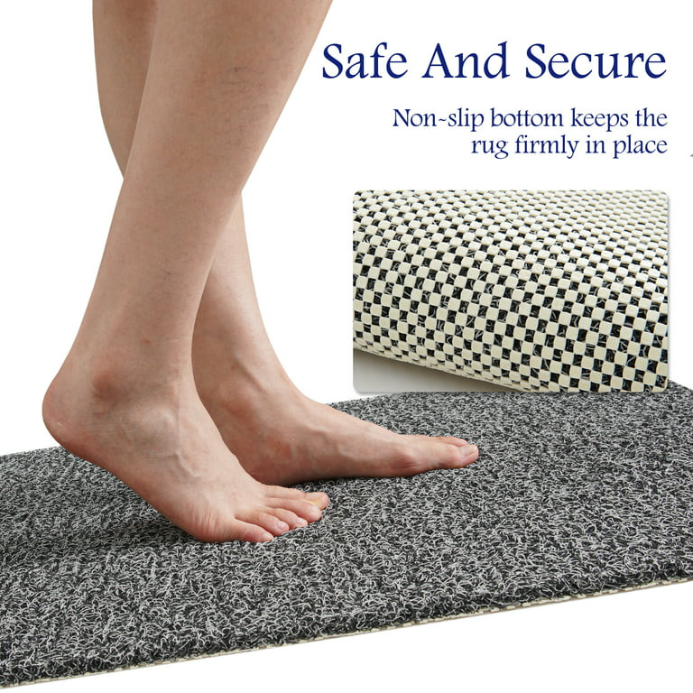 Non Slip Shower Mat, Soft Bathtub Mat for Textured Surface, 24 X Inch  (Beige)