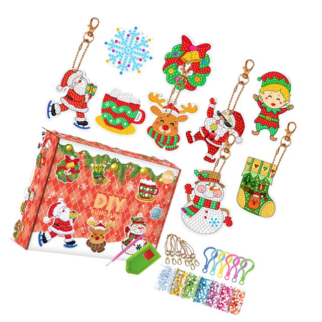 Manualidades con Pintura de Diamantes Strade Fareast Limited Llavero Navidad