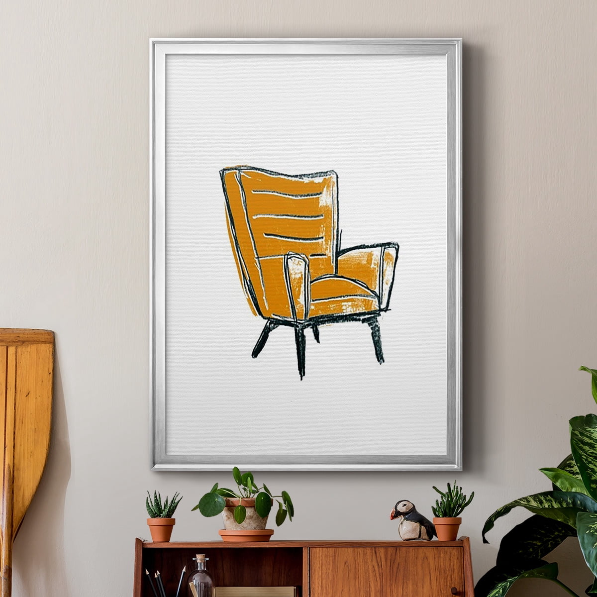Take a Seat III Premium Framed Print, in Gold, Black, or Silver - Ready to Hang