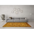 thumbnail image 3 of Ahgly Company Machine Washable Indoor Round Persian Yellow Traditional Area Rugs, 4' Round, 3 of 4