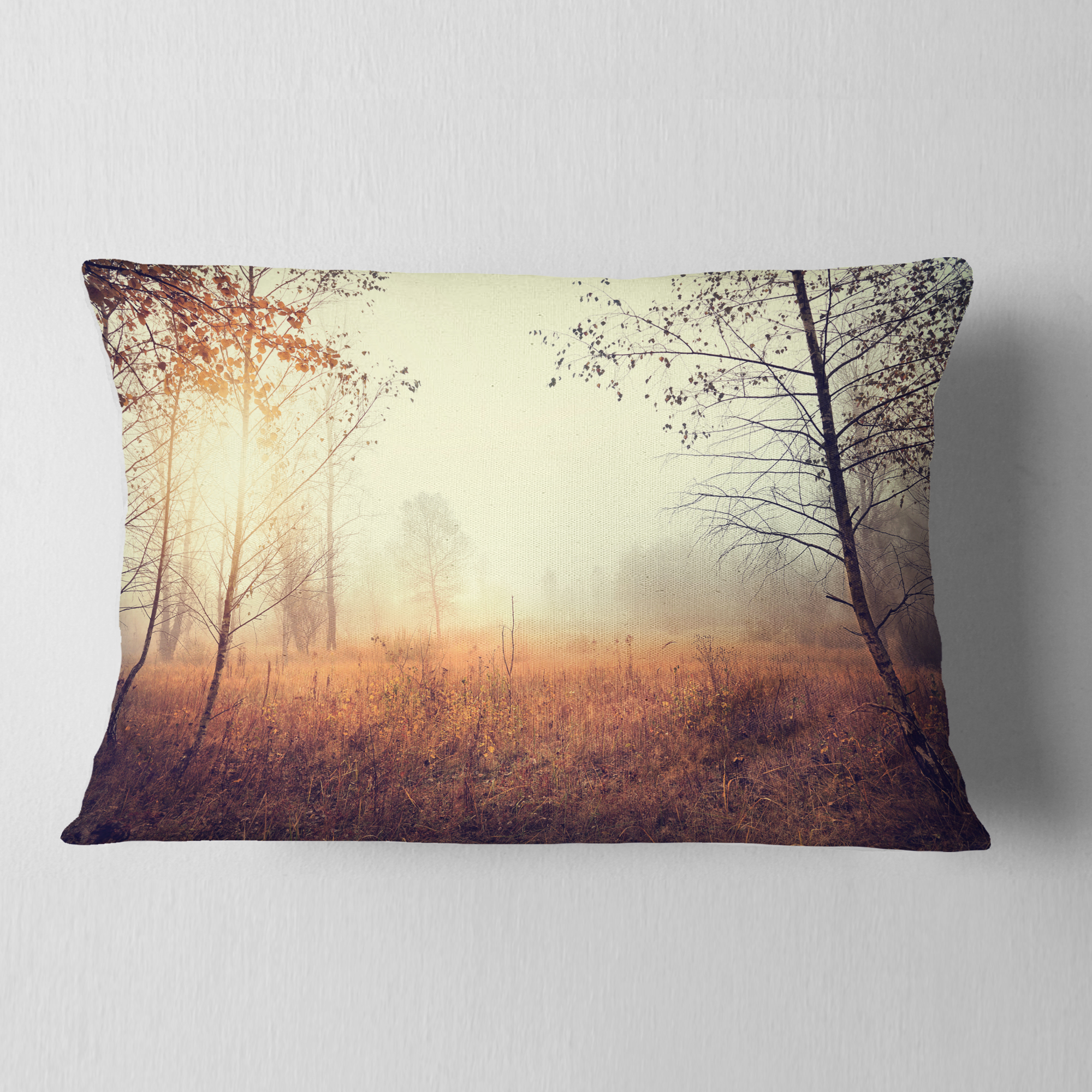Designart 12" x 20" Multi-color Polyester Throw Pillow