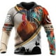 thumbnail image 2 of Sudadera con capucha yk2 de primavera y otoño con estampado 3D de tamaño completo para hombre y mujer, ropa de calle estilo Harajuku, sudadera unisex con hermoso gallo mexicano, 2 of 5