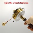 thumbnail image 3 of Yeacher Tibetan Prayer Wheel Tibetan Buddhist Hand Turn Praying Instrument Copper Hand-Held Prayer Wheel, 3 of 8