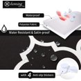 thumbnail image 2 of Nappe pour Tables Rondes – Protecteur de Table à Manger Imperméable Résistant au Satin Lavable pour Vacances, Fête, Noir et Blanc, Diamètre 60, 2 of 4