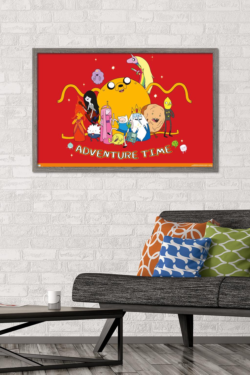 Adventure Time - Group Wall Poster, 22.375" x 34", Framed