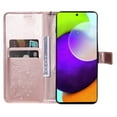 thumbnail image 5 of for Samsung Galaxy A53 5G Wallet Case, Kickstand Case with Credit Card Holder, Embossed Butterfly Pattern with Strap Premium PU Leather Magnetic Closure Shockproof Protective Flip Cover, Rosegold, 5 of 6