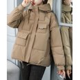 thumbnail image 4 of Women's Down Puffer Jacket,Womens Down Coats & Jackets Winter Coats Long Sleeve Short Warm Zip Up Jacket Outerwear, 4 of 7