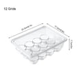 thumbnail image 1 of Boîte de Rangement pour Ufs avec Couvercle et Poignée Élargie Réutilisable Transparente Empilable pour Réfrigérateur Neuf - 12 Compartiments, 1 of 2