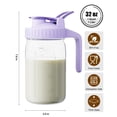 thumbnail image 2 of Jarra de leche materna OneDream Mason, 950 ml con tapa, color morado, 2 of 6