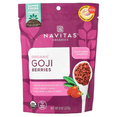 Navitas Organics Goji Berries, 8.0 oz, 8 Servings